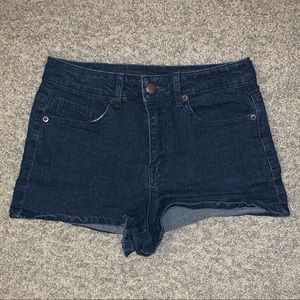 Forever 21 dark wash high-rise shorts